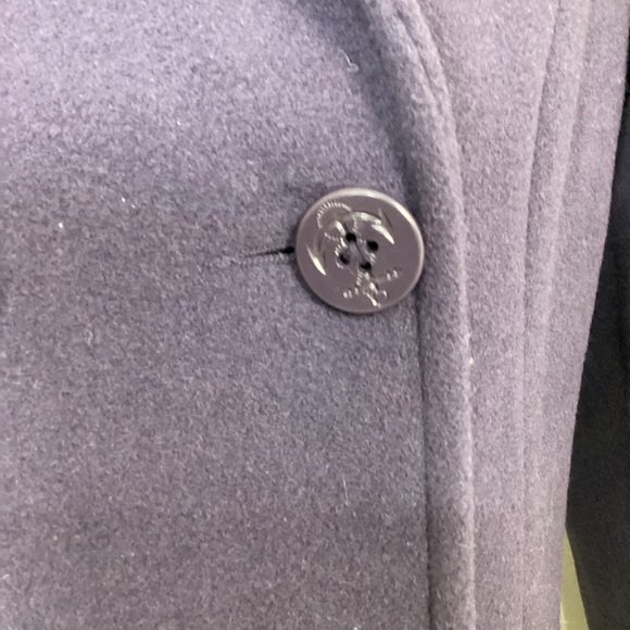 Centigrade Women’s Purple Wool Double Breasted Pea Coat 🧥 Jacket Long Sleeves - Picture 3 of 5